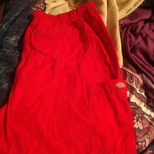 Red Dickies Scrub Cargo Pant